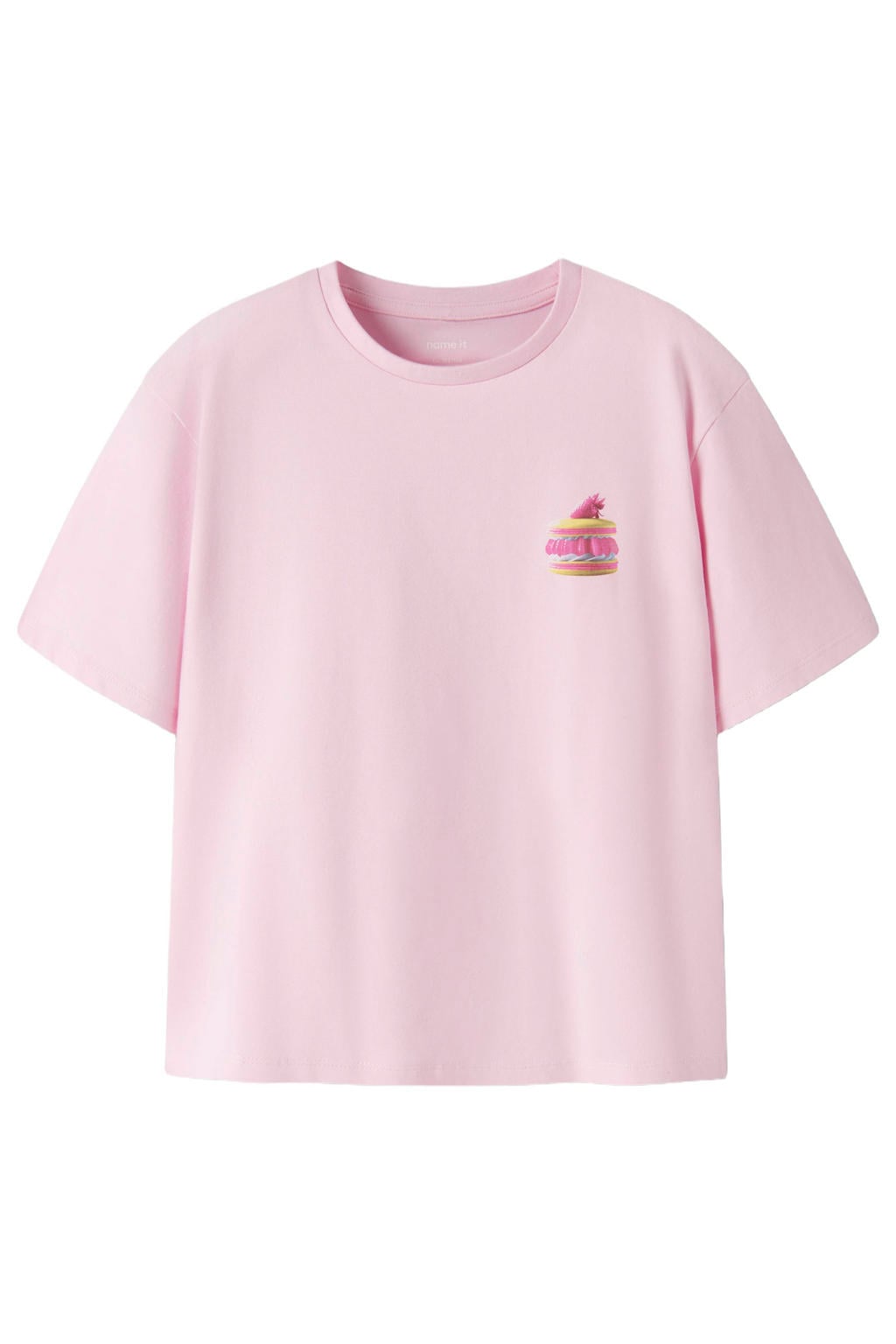 NAME IT KIDS T-shirt met backprint lichtroze