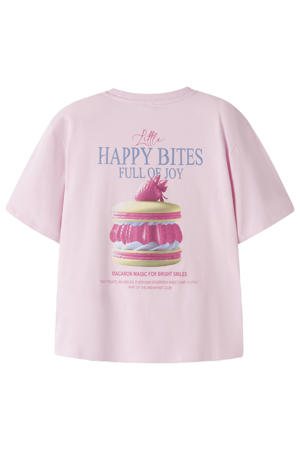 T-shirt met backprint lichtroze