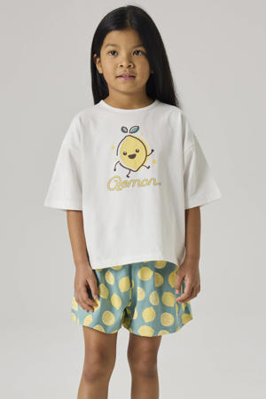 shortama blauw/geel/wit
