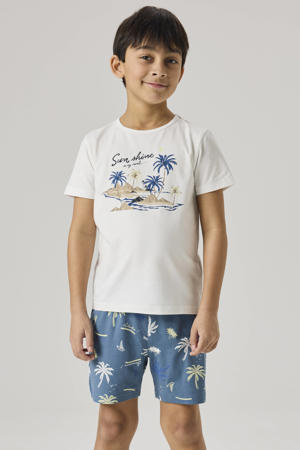   shortama blauw/wit