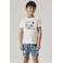 NAME IT KIDS shortama blauw/wit