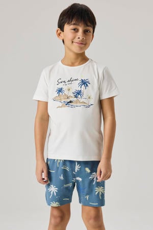 shortama blauw/wit