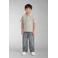 NAME IT KIDS gestreepte polo greige/groen