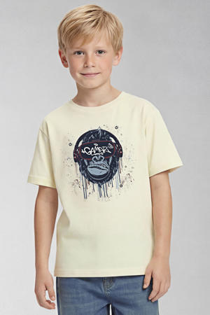 T-shirt lichtgeel