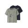 NAME IT KIDS T-shirt - donkerblauw/grijsgroen (set van 2)