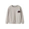 NAME IT KIDS sweater met backprint grijsbruin