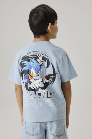T-shirt met backprint blauw