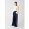 Shoeby wide leg gebloemde casual broek donkerblauw