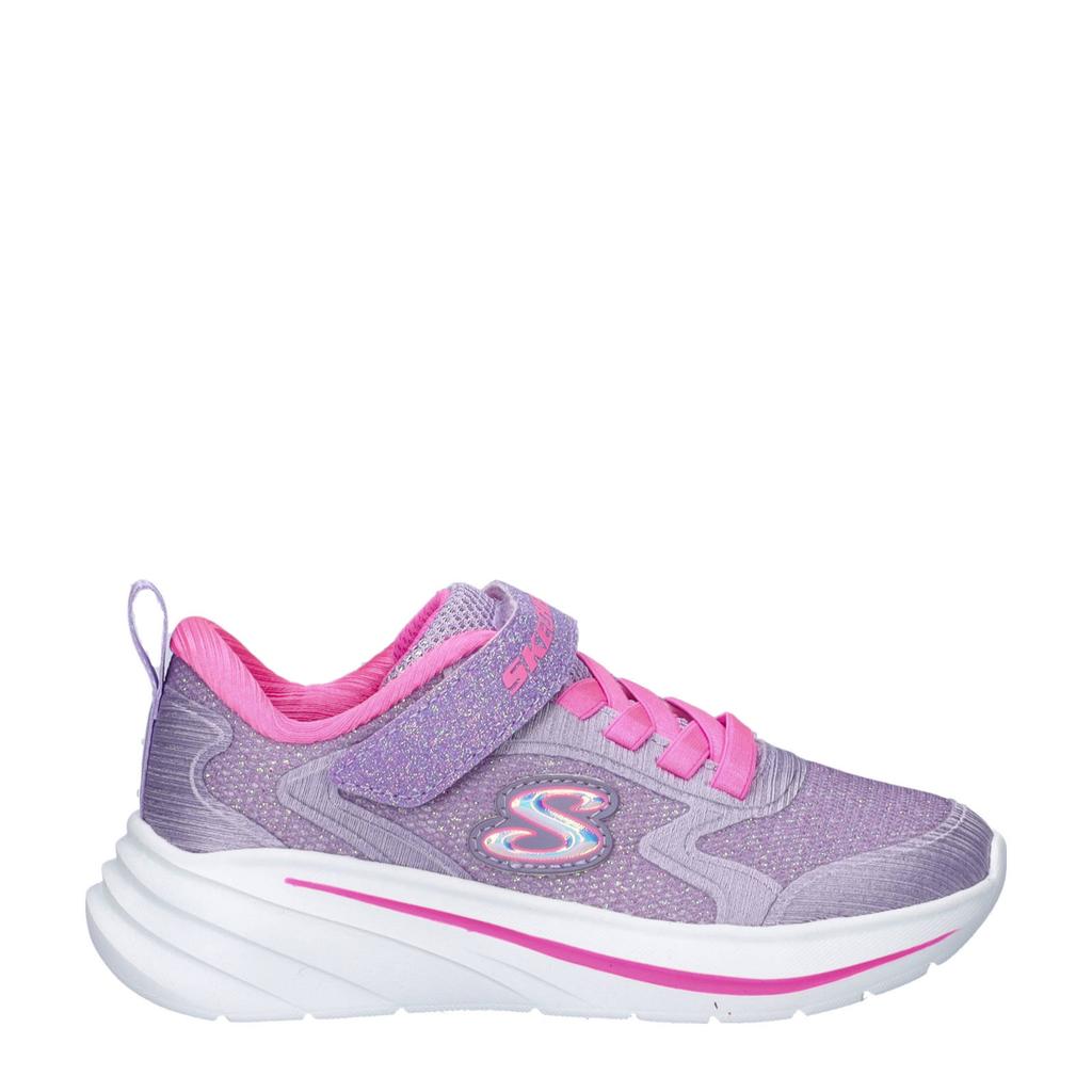 Paarse meisjes Skechers Wave 92 sneakers met glitters