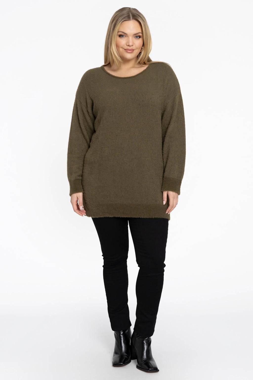 YOEK trui Plus Size - lichtgroen