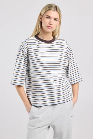 gestreepte T-shirt lichtblauw