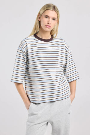 gestreepte T-shirt lichtblauw
