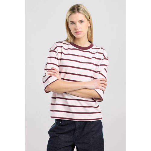 America Today gestreepte T-shirt lichtroze afbeelding