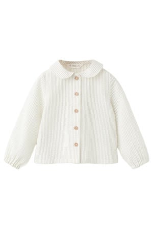 gestreepte blouse ecru