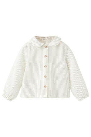 gestreepte blouse ecru