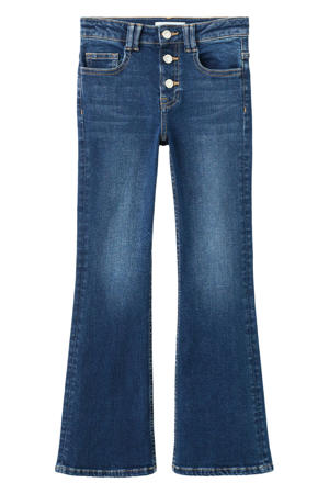 flared jeans medium blue denim