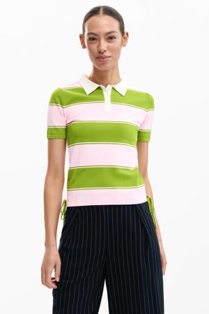 gestreepte T-shirt groen