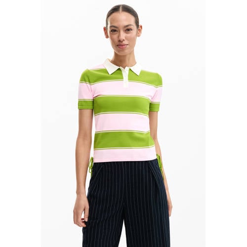 Desigual gestreepte T-shirt groen afbeelding