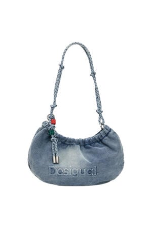 denim schoudertas blauw