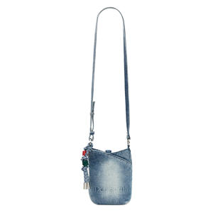 denim telefoontasje blauw