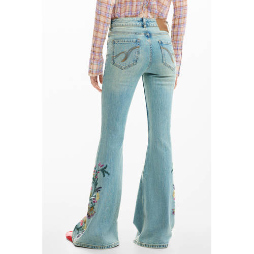 Desigual flared jeans light blue denim afbeelding