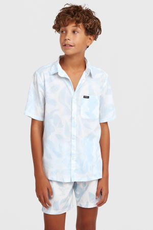 zwemshort lichtblauw/wit