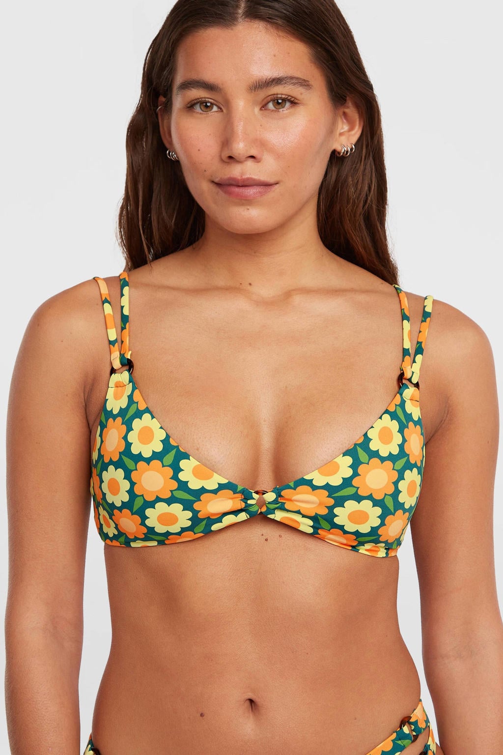 O'Neill voorgevormde triangel bikini set O'Riginals groen/oranje
