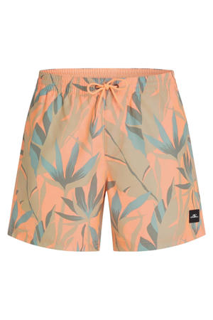 zwemshort Print 16" oranje/groen