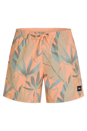 zwemshort Print 16" oranje/groen