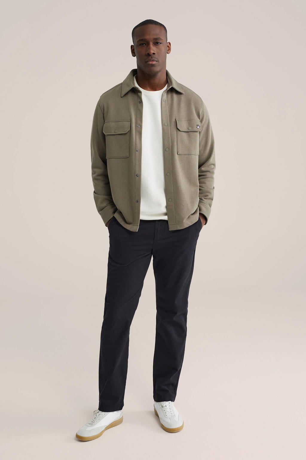 WE Fashion regular chino zwart