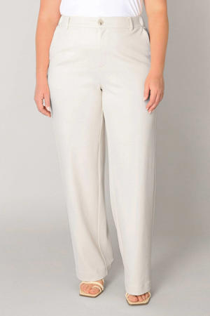 straight regular waist capri zand