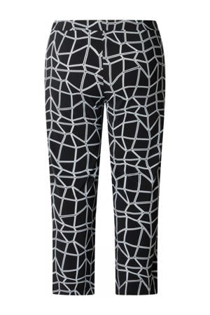 straight high waist casual broek zwart