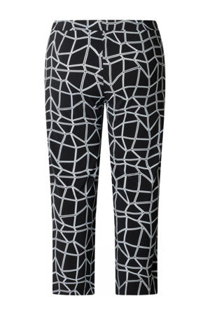 straight high waist casual broek zwart