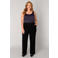 Base Level Curvy straight regular waist pantalon zwart