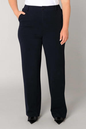 straight regular waist capri donkerblauw