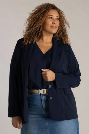 regular blazer donkerblauw