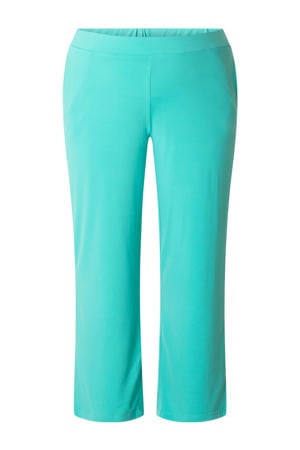 straight high waist casual broek turquoise