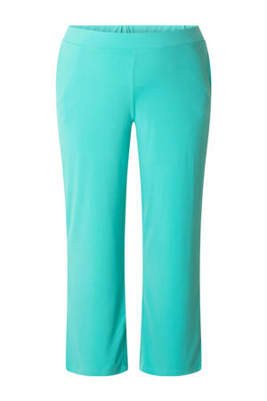 straight high waist casual broek turquoise