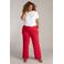 Colletta straight high waist casual broek rood