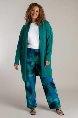 gebreid vest turquoise