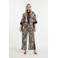 Mat Fashion regular waist broek met zebraprint zwart