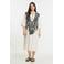 Mat Fashion gebloemde zomerjurk wit