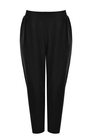 straight high waist broek zwart