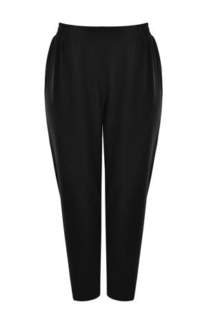 straight high waist broek zwart