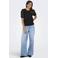 JDY top met mesh zwart