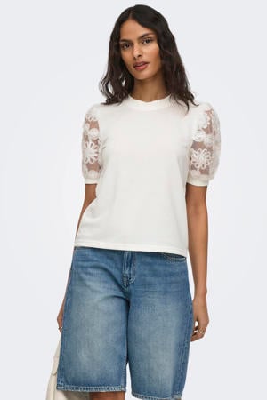 top met mesh ecru