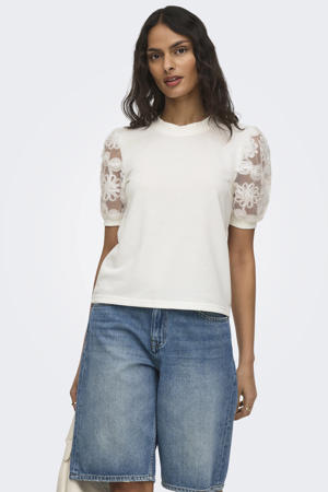 top met mesh ecru