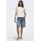 JDY top met mesh ecru