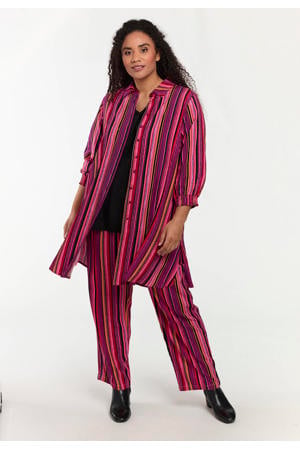 gestreepte blouse roze