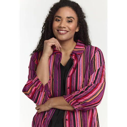 STUDIO gestreepte blouse roze afbeelding